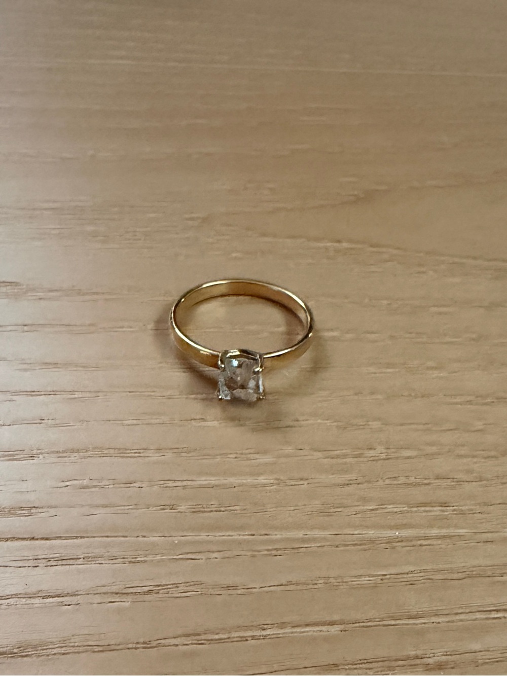 14K Plated Herlzberg Diamond Ring